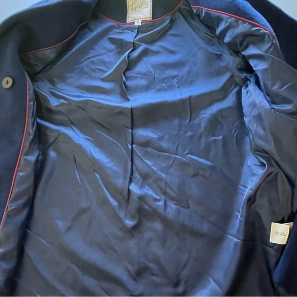 Larry Levine Wool Pea Coat | Double Breasted | Blue | Size Medium - Picture 13 of 15